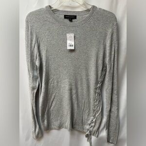 Banana Republic Gray Ribbed Knit Sweater